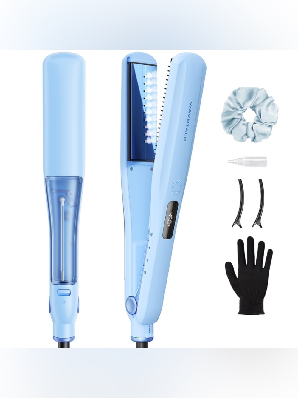 Wavytalk Steam Hair Straightener Steam-Powered Nano Titanium Flat Iron